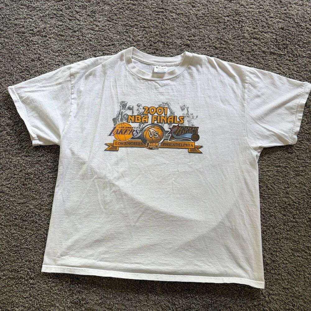 VTG 2001 NBA Finals Shirt Philadelphia 76ers vs Los Angeles Lakers Champion XL